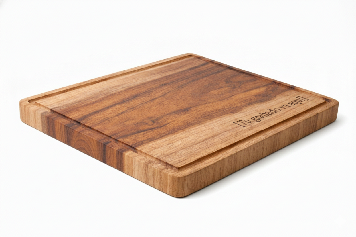 Tabla de picar Teca con Grabado personalizado