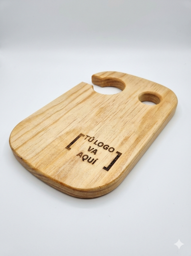 Tabla de Charcutería de Madera de Pino Personalizada 10 Piezas | Grabado con Logo o Nombre