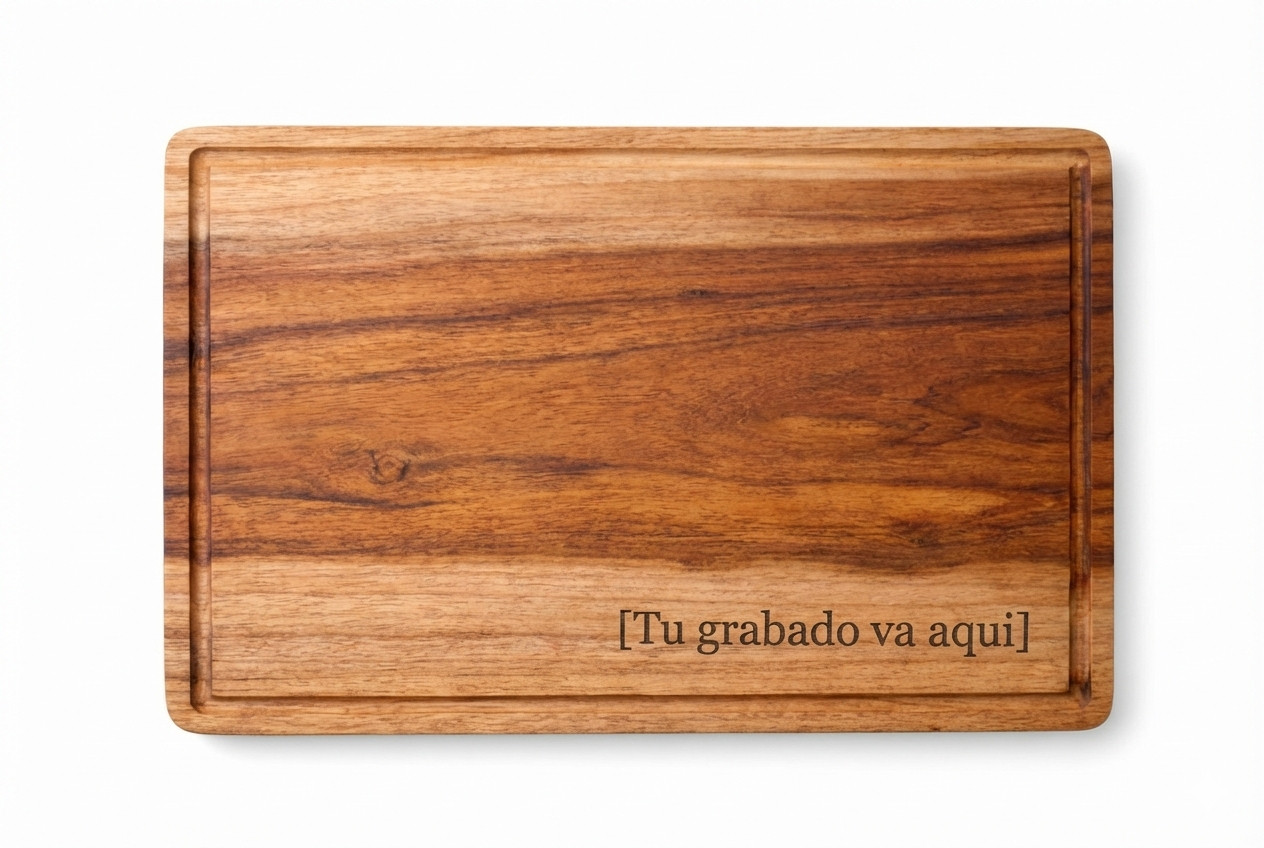 Tabla de picar Teca con Grabado personalizado